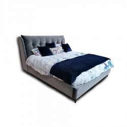 Prestina Velvet Bed Grey